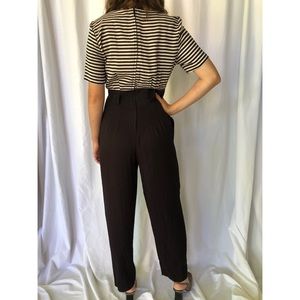 Vintage Pants - VINTAGE | Jumpsuit with square neckline and pleats Vintage Pants - VINTAGE | Jumpsuit with square neckline and pleats